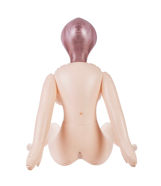 NMC Hussy 08SFA Aufblaspuppe – Kompakt, mit rosa Haar und großen Brüsten