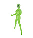 NMC To Infinity 35SFA - Unique Green PVC Standing Figure for Collectors