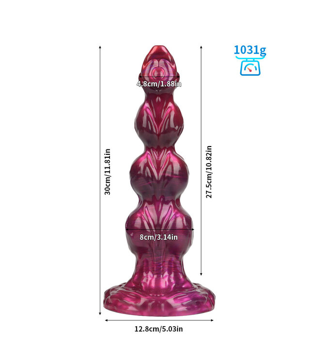 Giant Space Intruders Galactic Quadra Pulse Dildo 30 cm – Kosmisch Genot