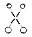 Verleidelijke Vegan Hog Tie Set met Gouden Accenten voor BDSM Fans