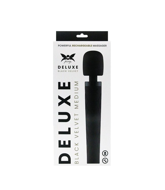 Pixey Pixey Deluxe Black Velvet M – Flüsterleiser Massager für Entspannung