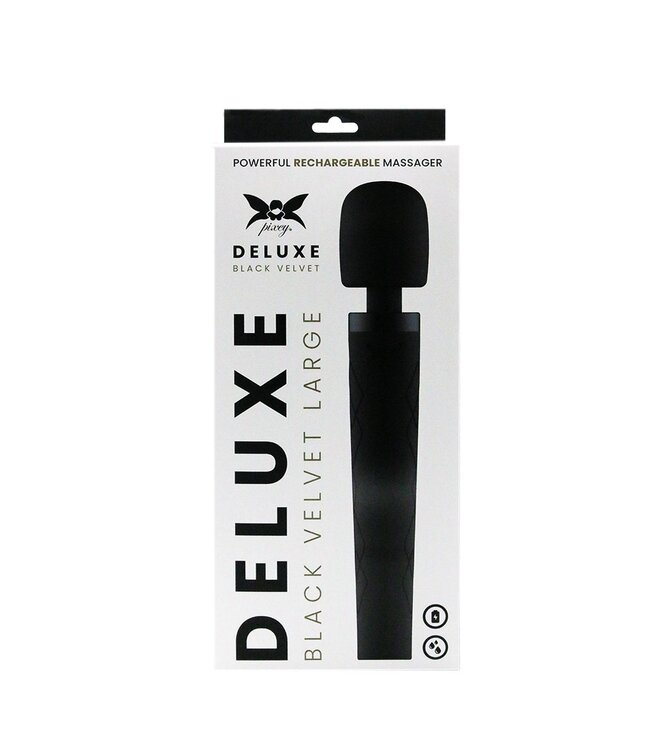 Pixey The Pixey Deluxe Black Velvet L - Powerful, Ultra-Quiet Massager for Bliss