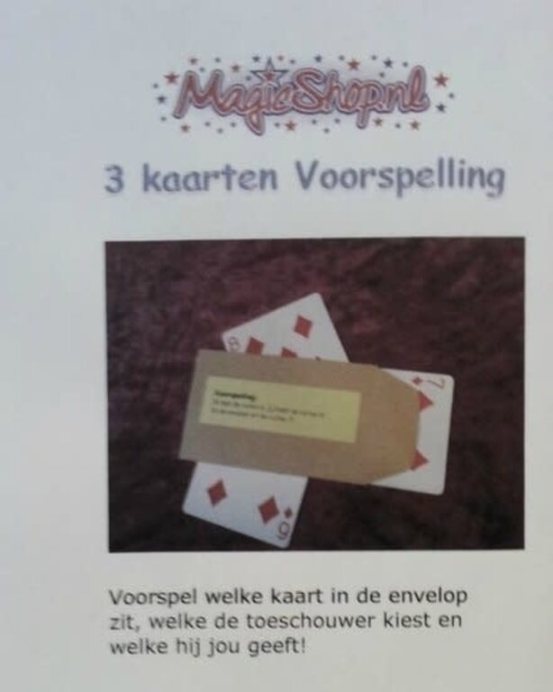 Magicshop 3 kaarten voorspelling
