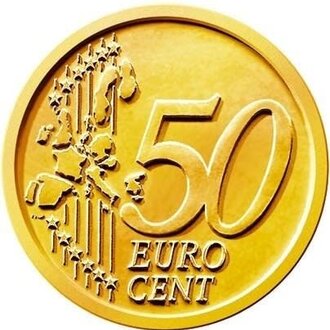 50 eurocent, steel core
