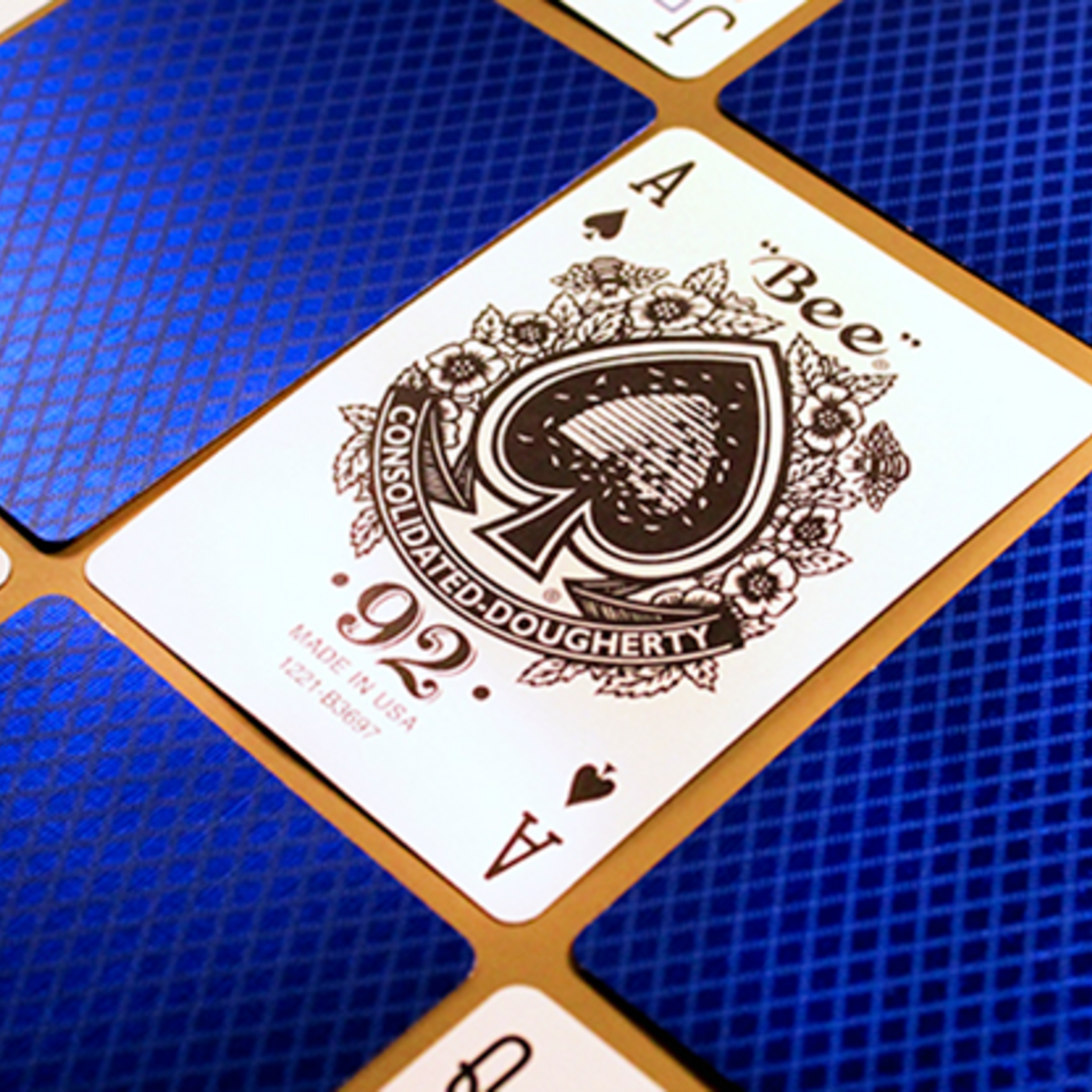 Bee Blue MetalLuxe Playing Cards by US Playing Card