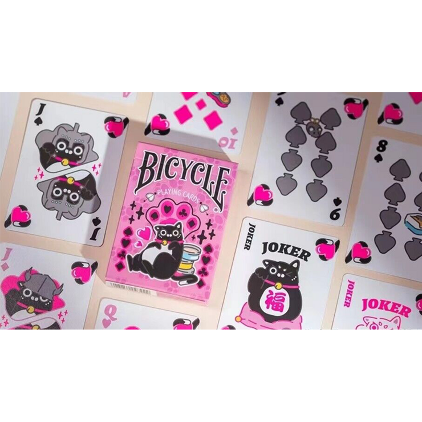 Bicycle Cat (Pink) Playing Cards