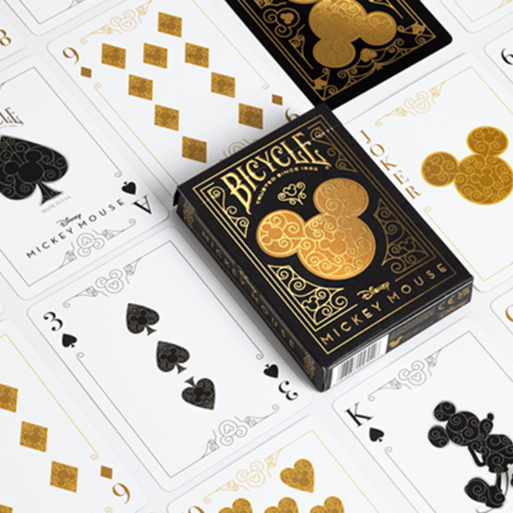 Bicycle Disney Mickey Mouse (Black and Gold) speelkaarten