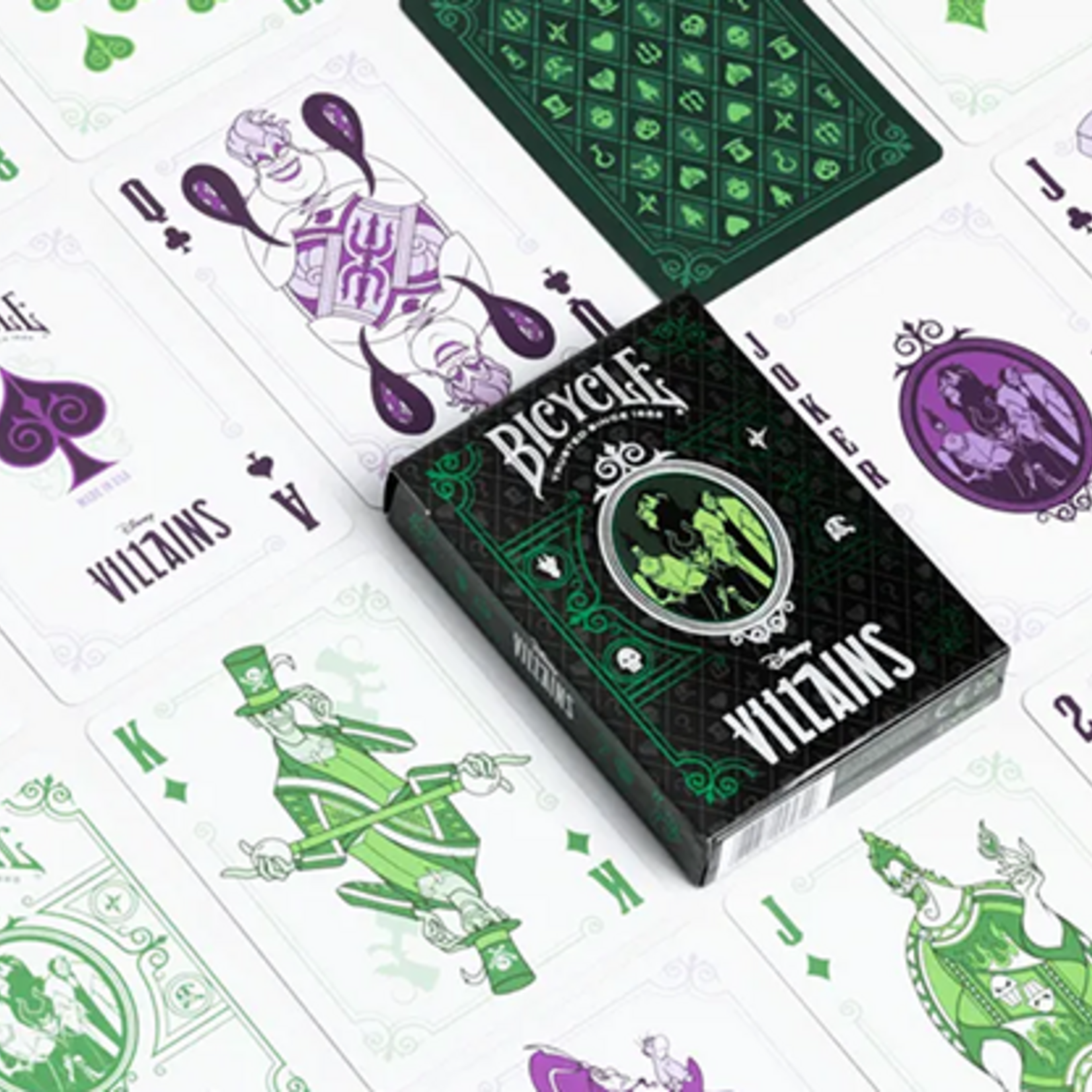 Bicycle Disney Villains (Green) speelkaarten by US Playing Card Co.