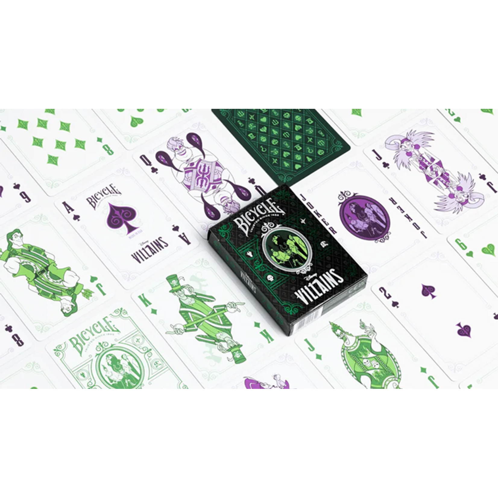 Bicycle Bicycle Disney Villains (Green) speelkaarten by US Playing Card Co.
