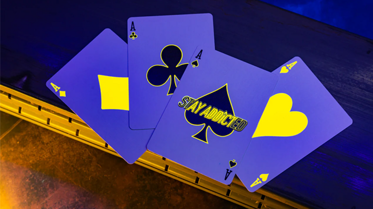 Bicycle Bicycle Neon Rider Back Yellow-Starburst Deck Playing Cards