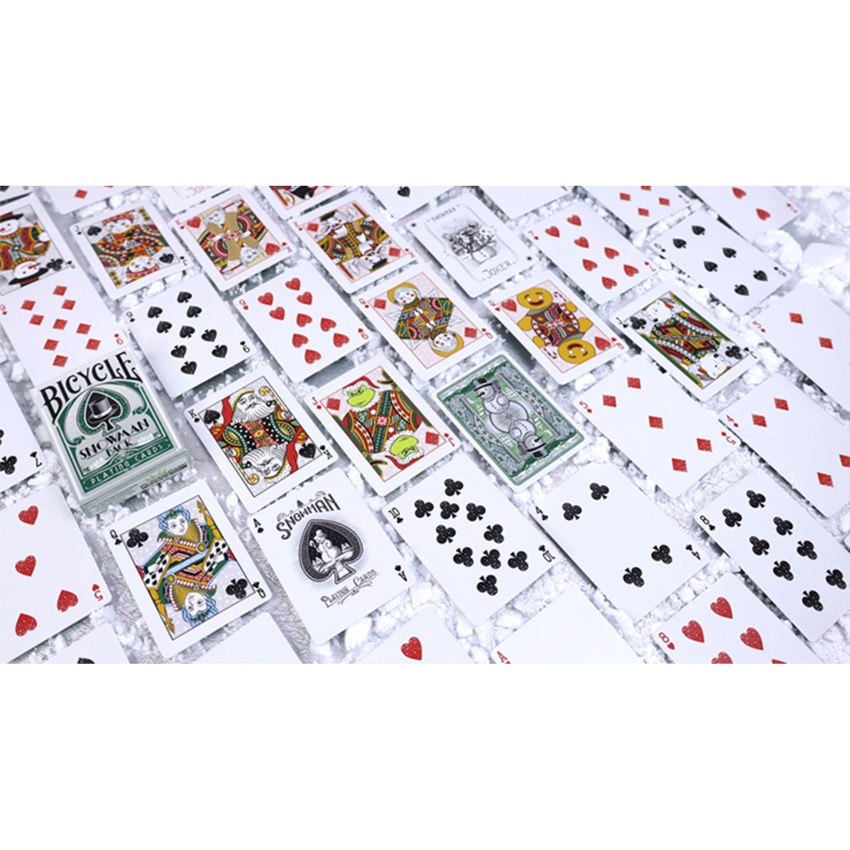 Bicycle Snowman (Groen) Playing Cards
