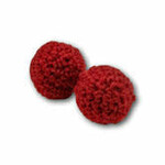 Chop balletjes handknit rood 30 mm (2)