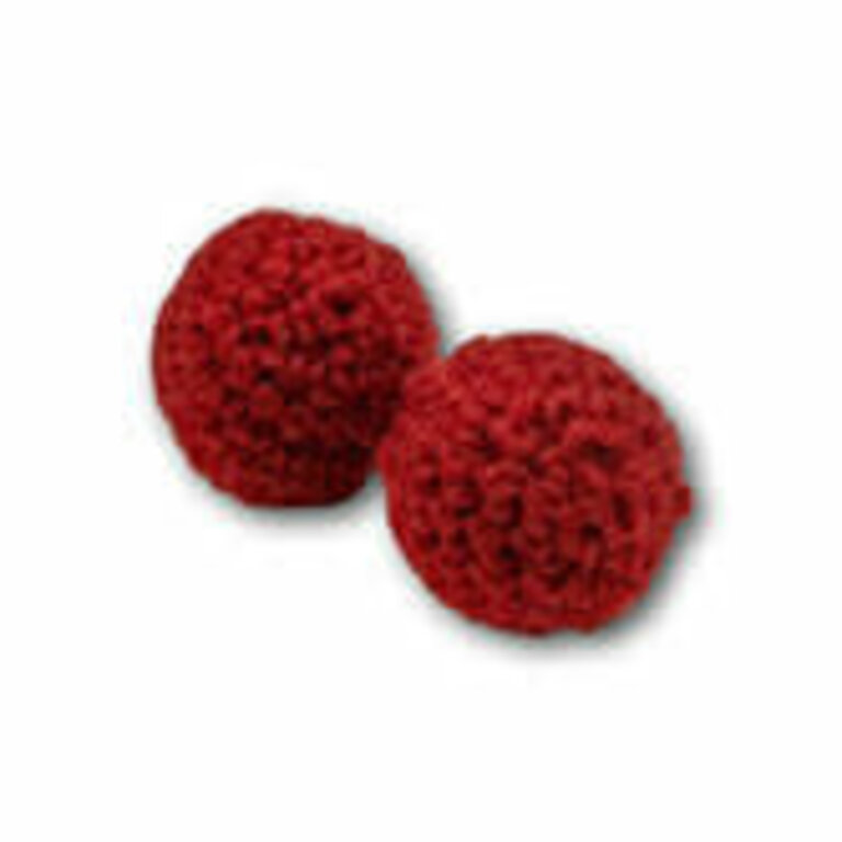 Chop balletjes handknit rood 30 mm (2)