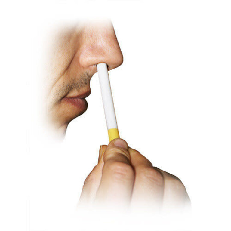 Cigarette up the nose