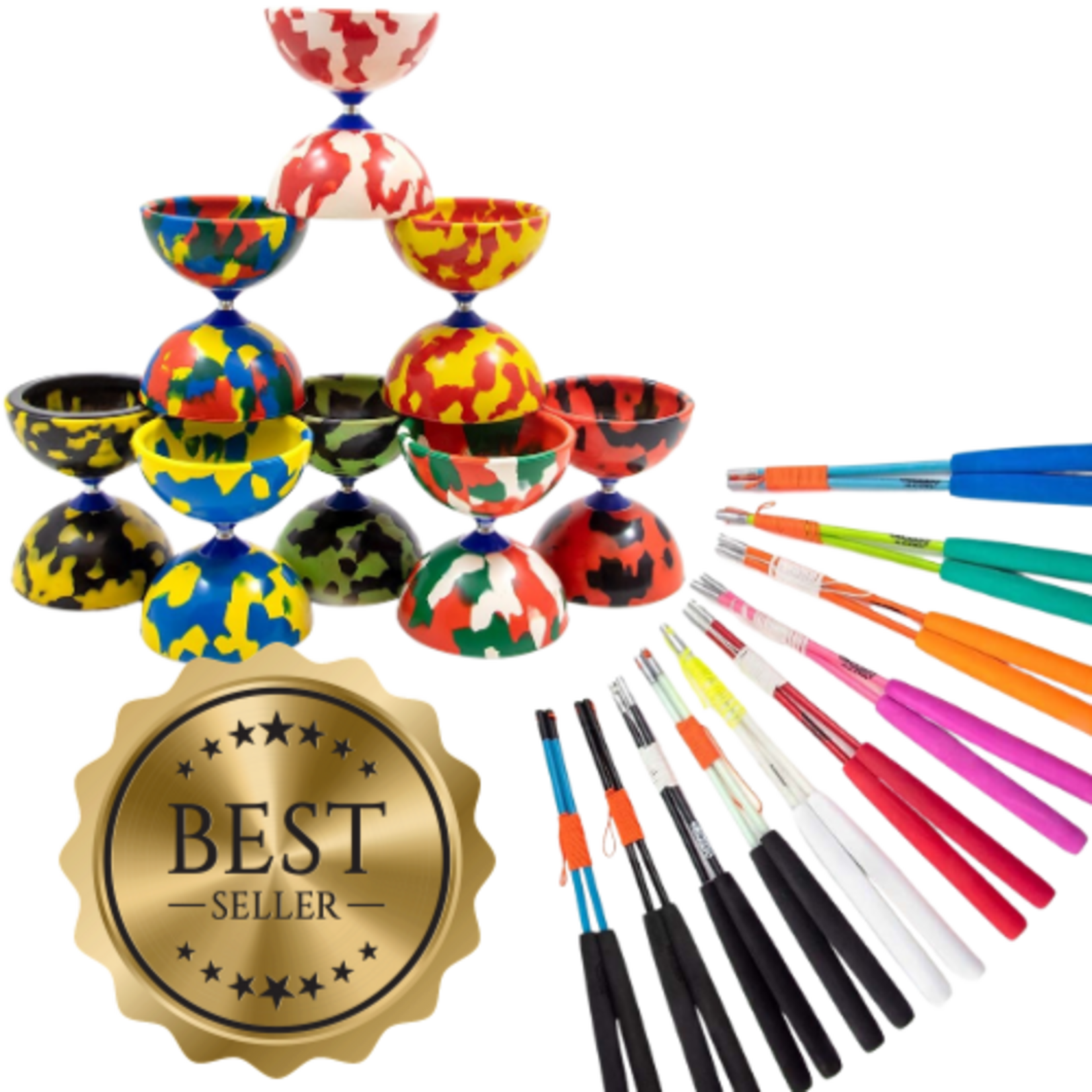 Diabolo Jester inclusief pro stokjes