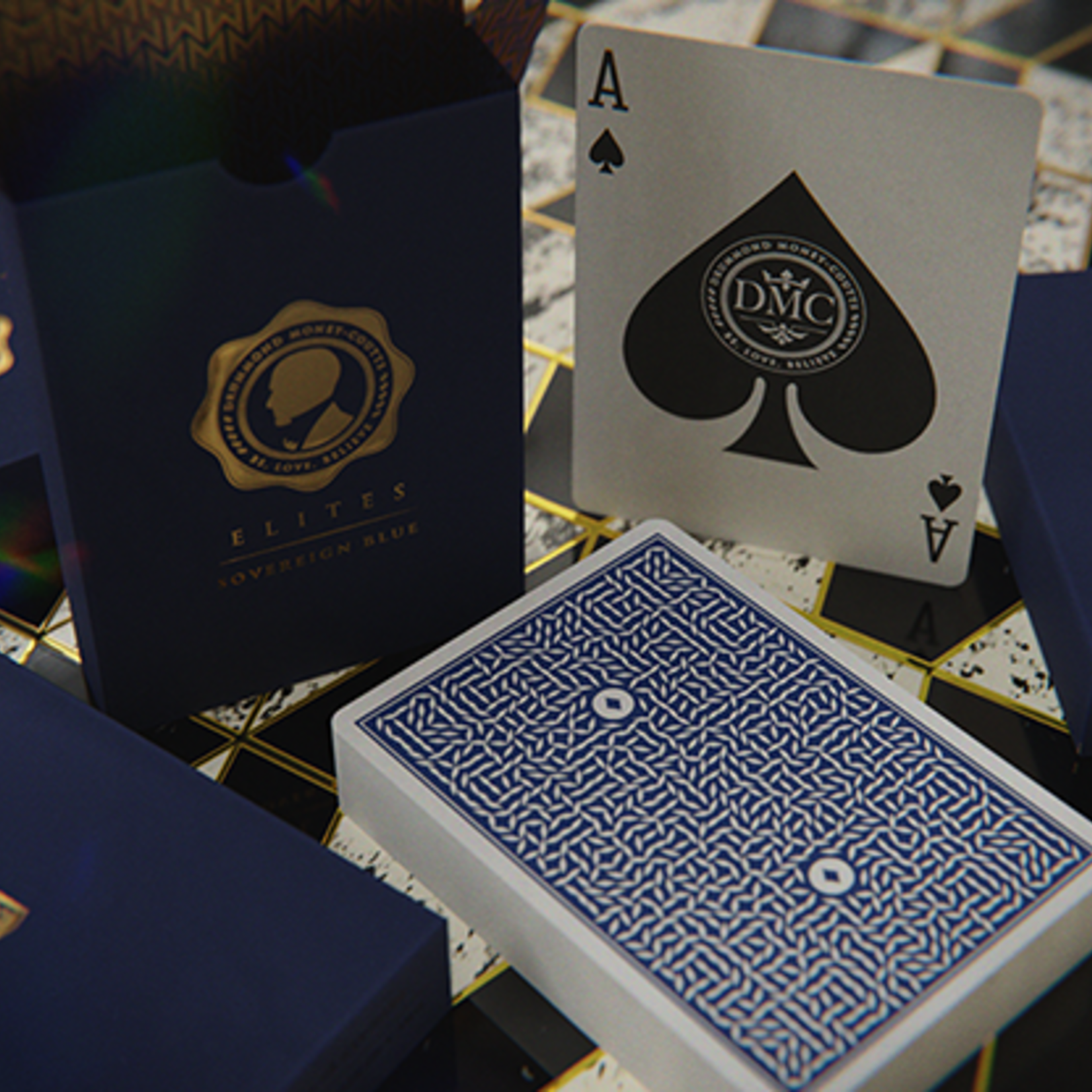 DMC ELITES: V4 Sovereign Blue Playing Cards