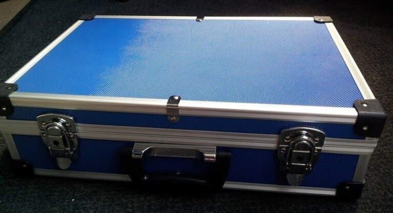 Goochelkoffer blauw