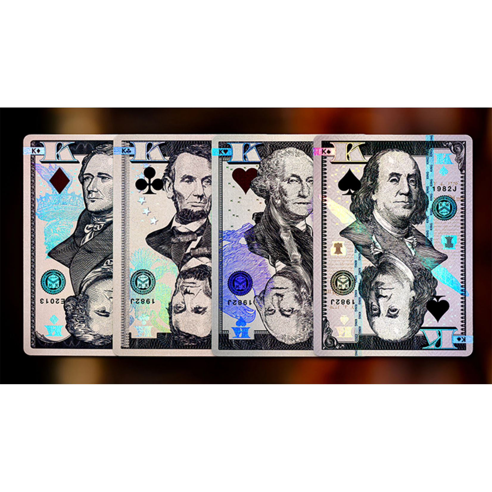 Holographic Legal Tender Playing Cards by Kings Wild