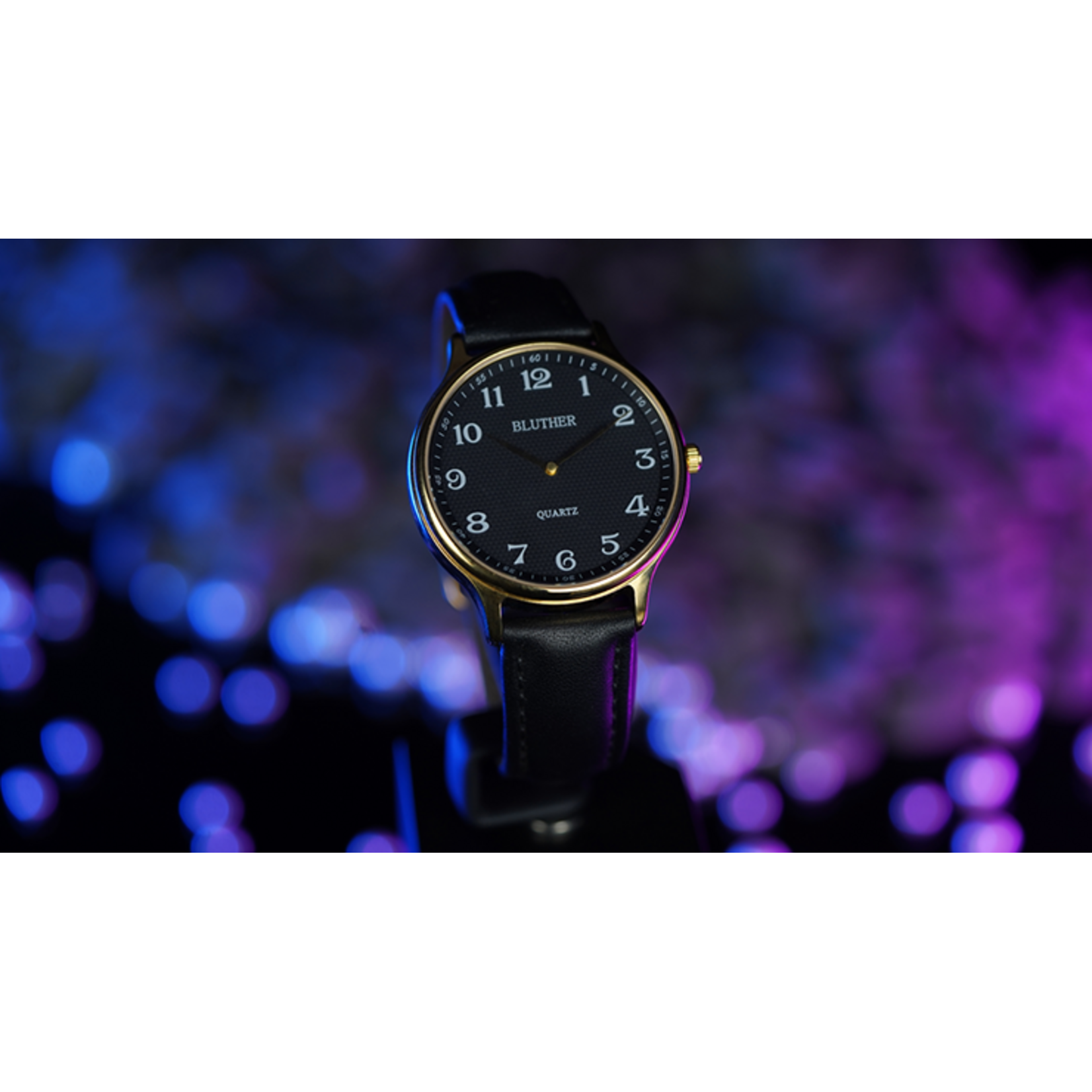 Infinity Watch V3 - Gold Case Black Dial by Bluether Magic