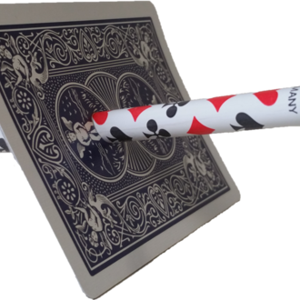 Potlood door kaart met Bicycle spel