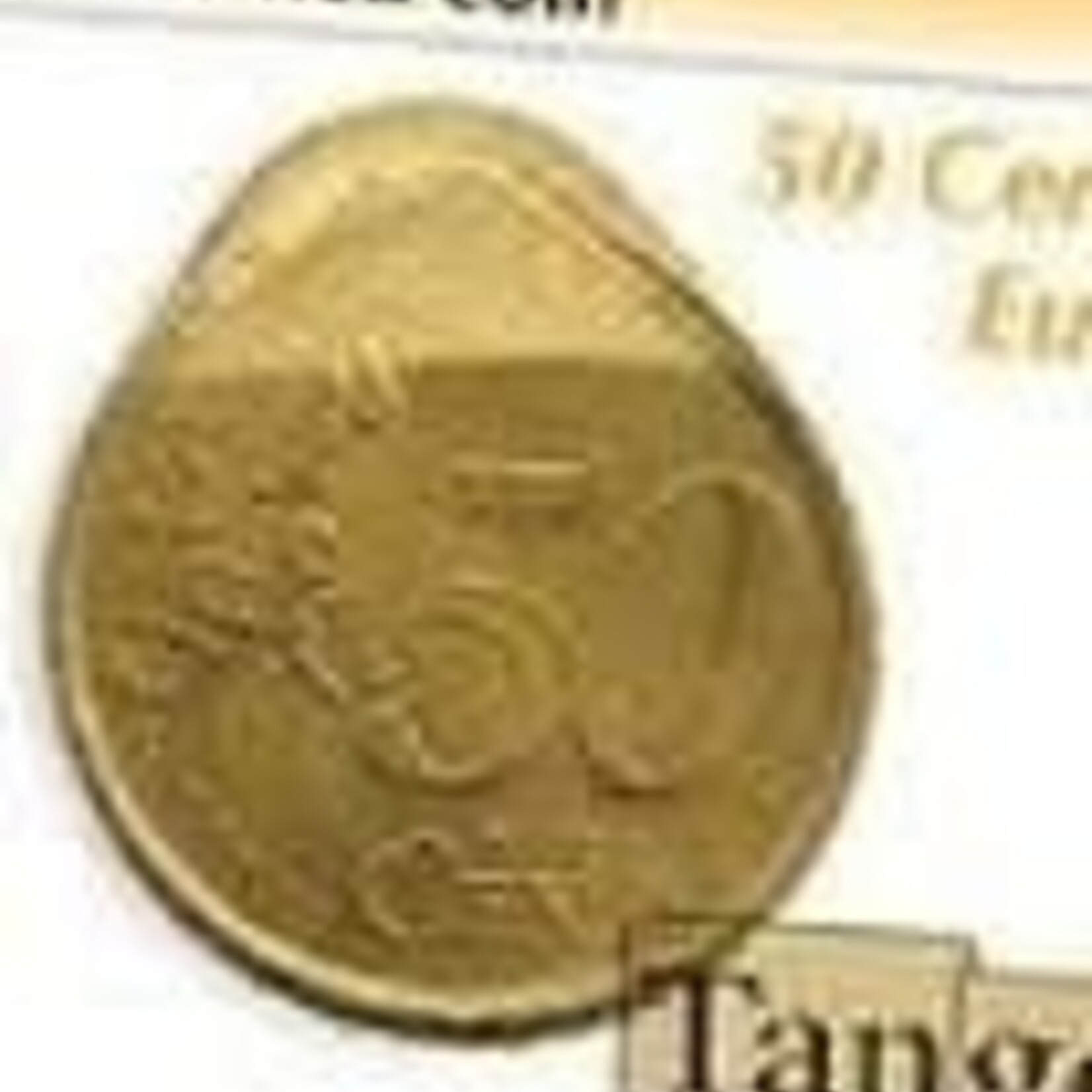 Stretched coin, 50 eurocent