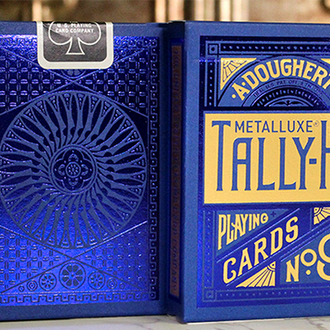 Tally-Ho Blue circle MetalLuxe Playing Cards