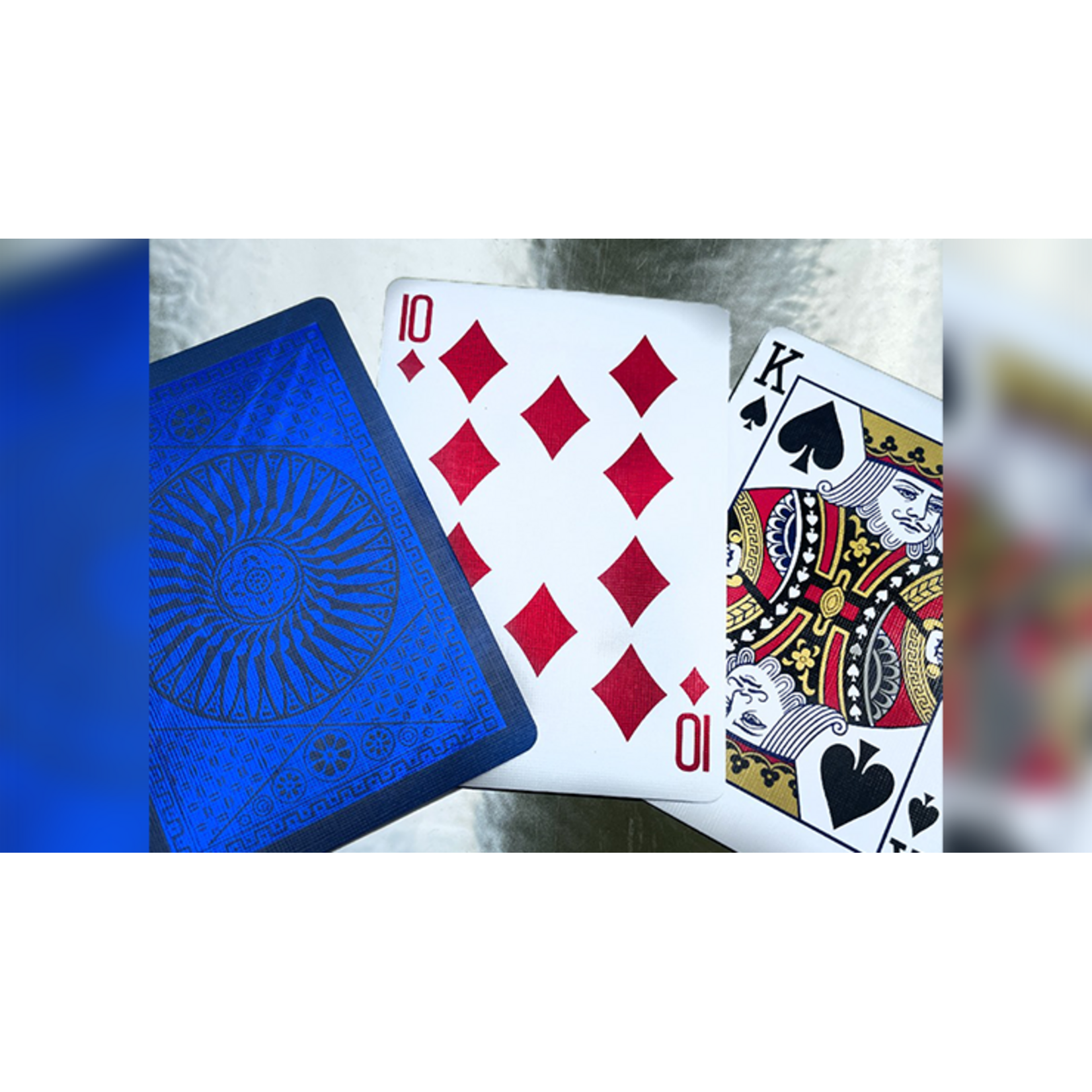 Tally-Ho Blue circle MetalLuxe Playing Cards