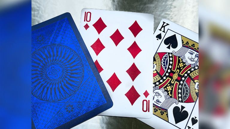 Tally-Ho Blue circle MetalLuxe Playing Cards