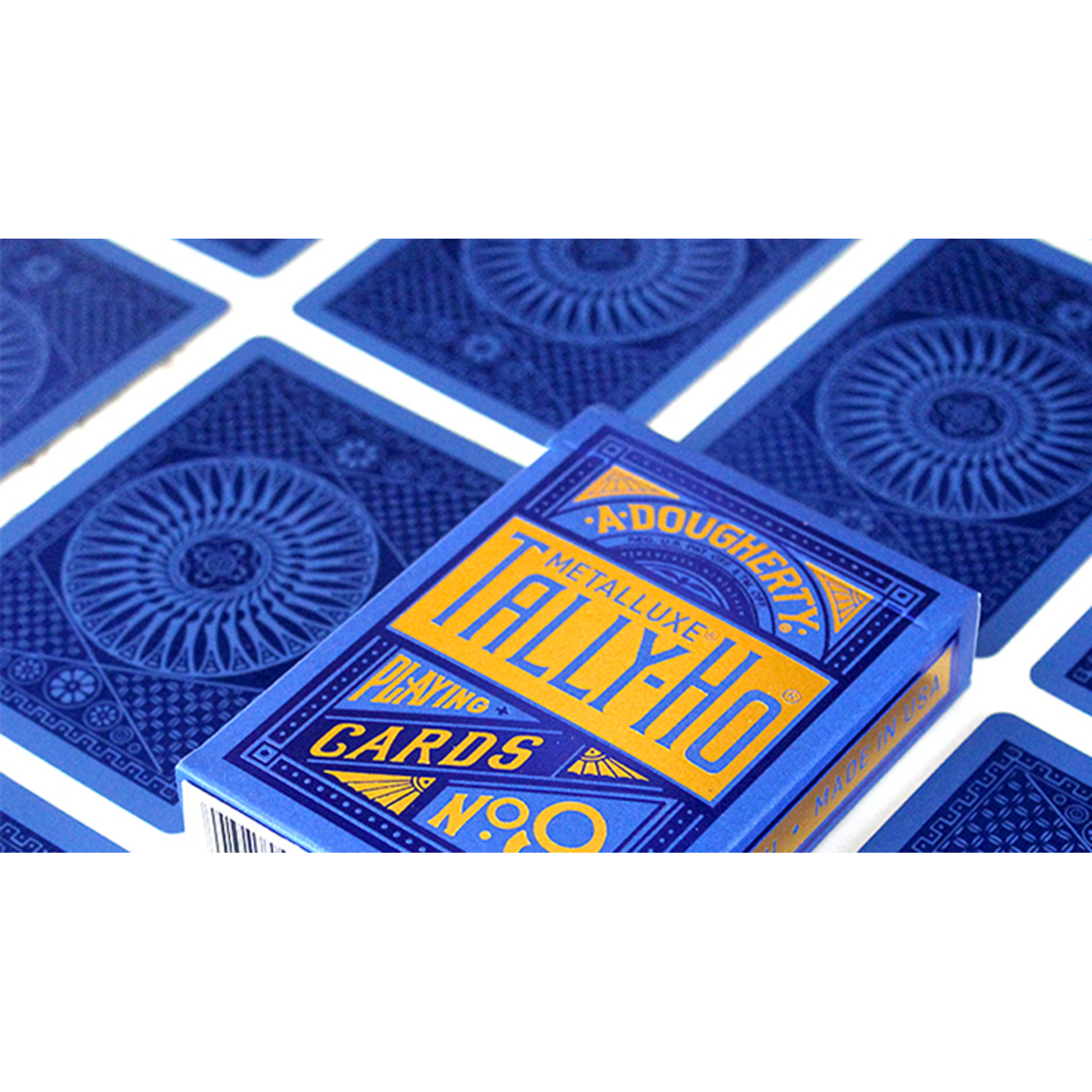 Tally-Ho Blue circle MetalLuxe Playing Cards