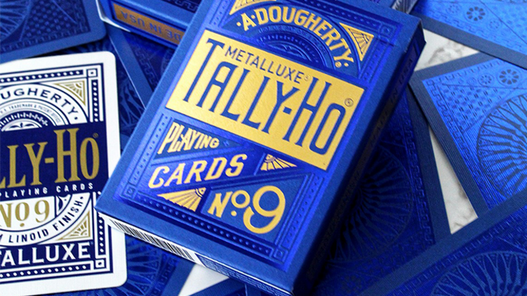 Tally-Ho Blue circle MetalLuxe Playing Cards