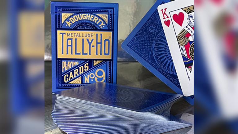 Tally-Ho Blue circle MetalLuxe Playing Cards