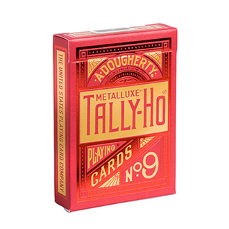 Tally-Ho Red circle MetalLuxe Playing Cards