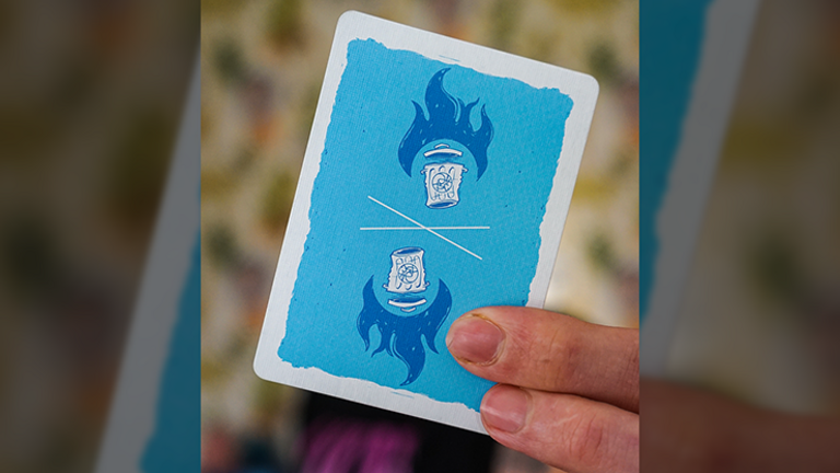 Trash & Burn (Blue) Playing Cards by Howlin Jacks