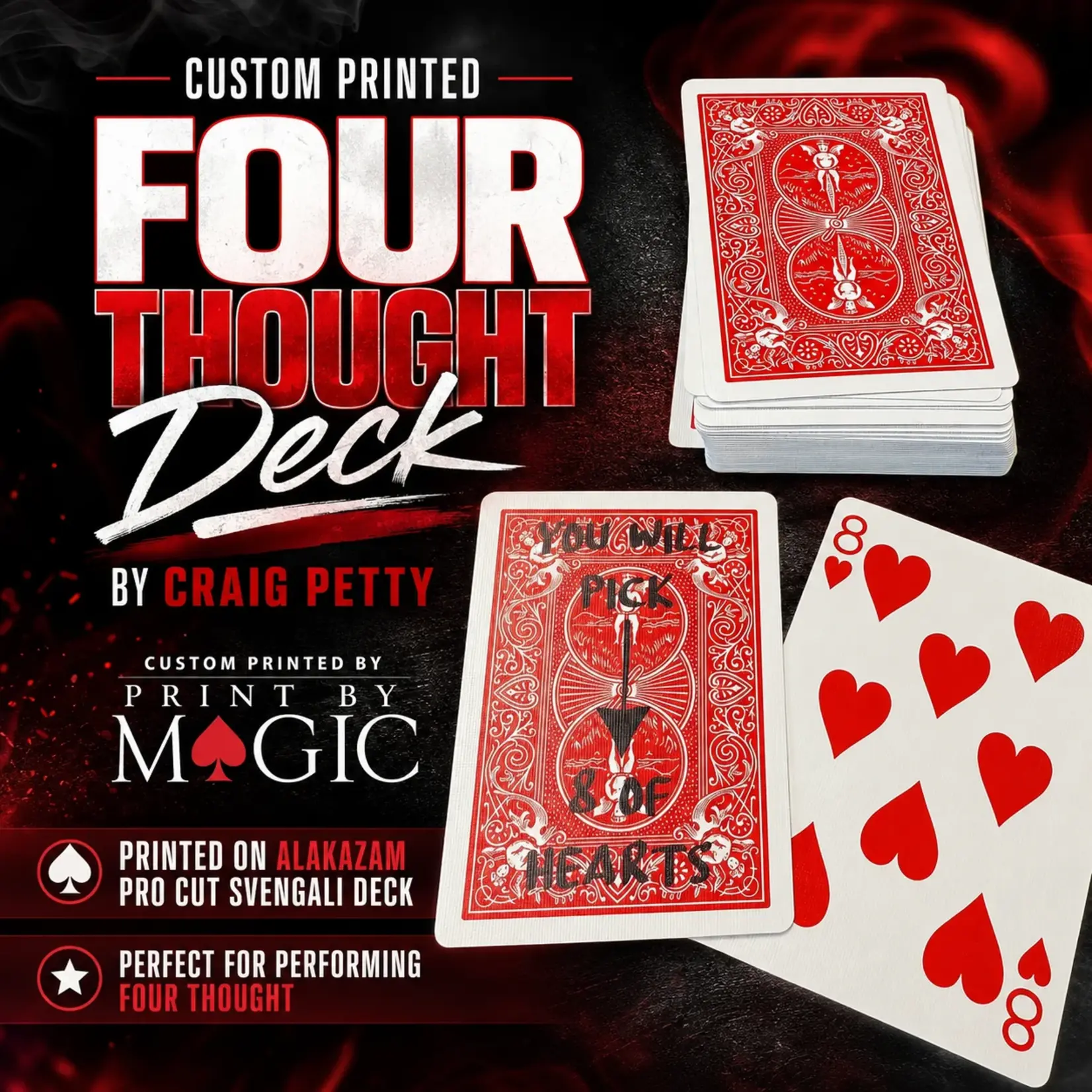 Alakazam UK Custom Printed Four Thought Deck by Craig Petty