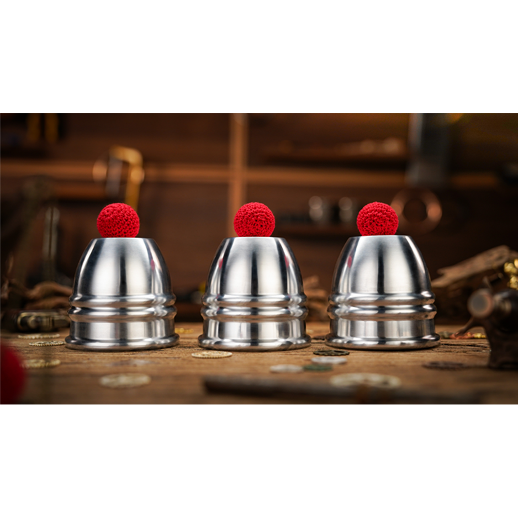 Aluminum Alloy Cups and Balls Set by TCC Magic