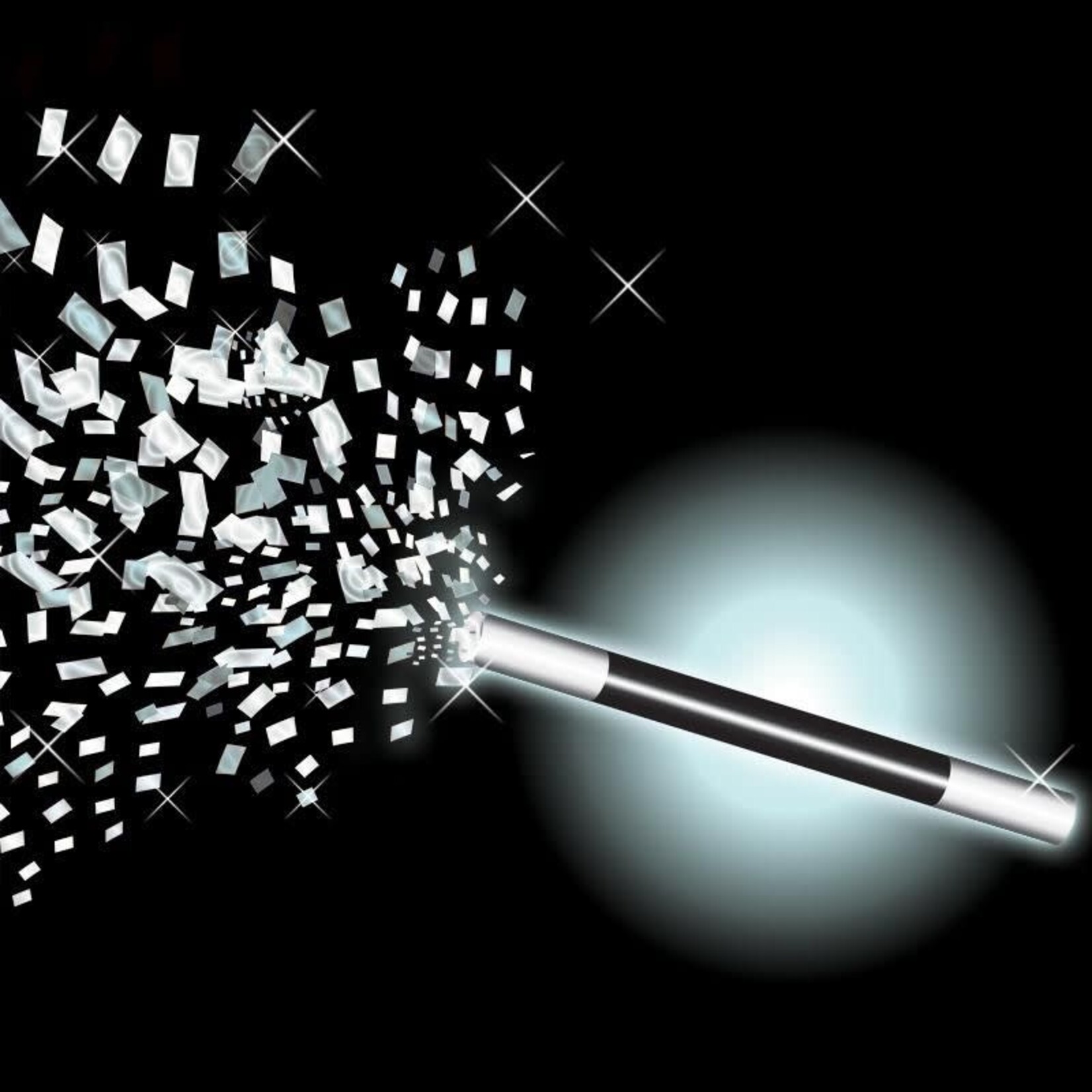 Climax Wand Silver Confetti