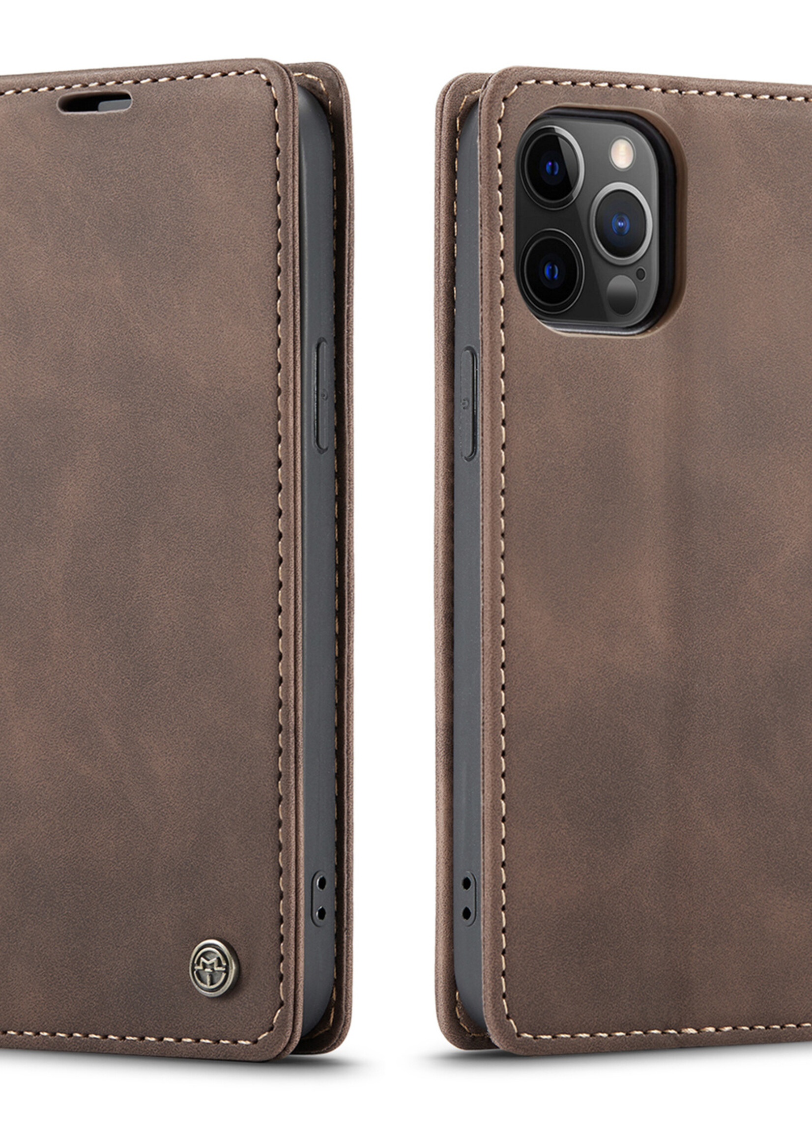 Apple Coque dépliante Apple iPhone 12/12 Pro Marron