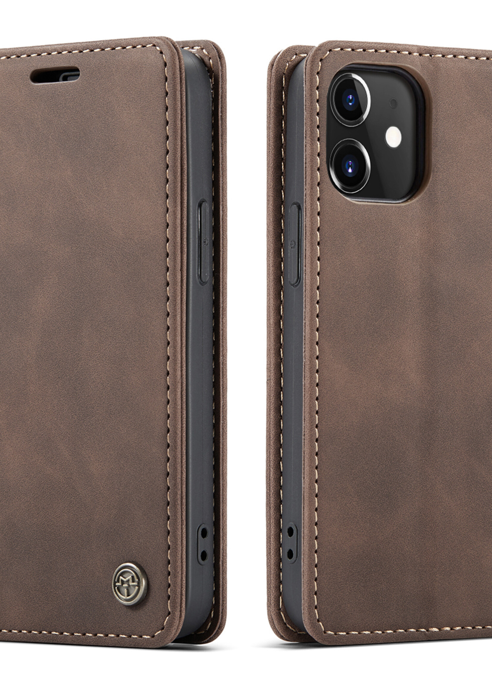 Apple Coque dépliante Apple iPhone 12 Mini Marron