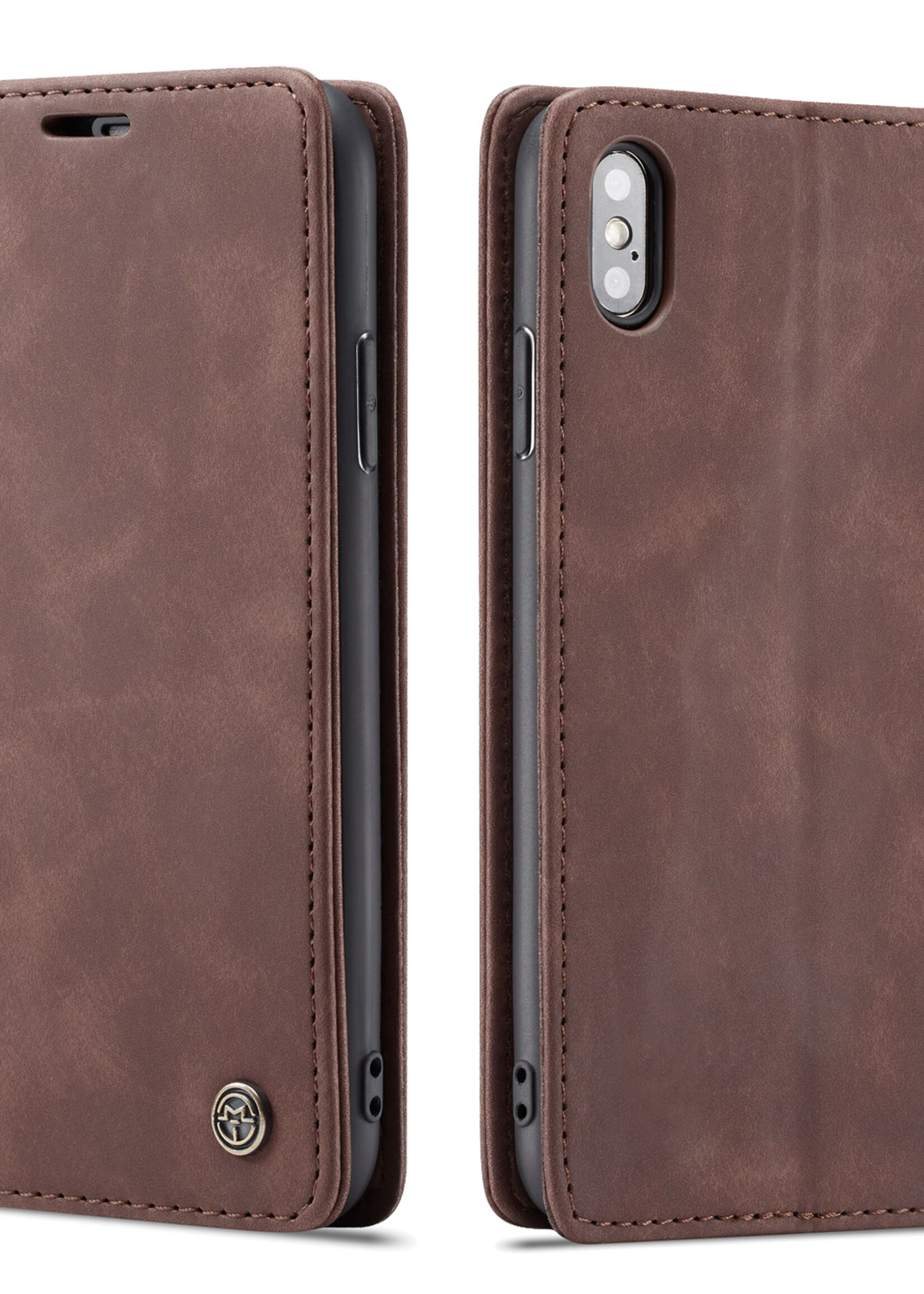 Apple Coque dépliante Apple iPhone XS Max Marron