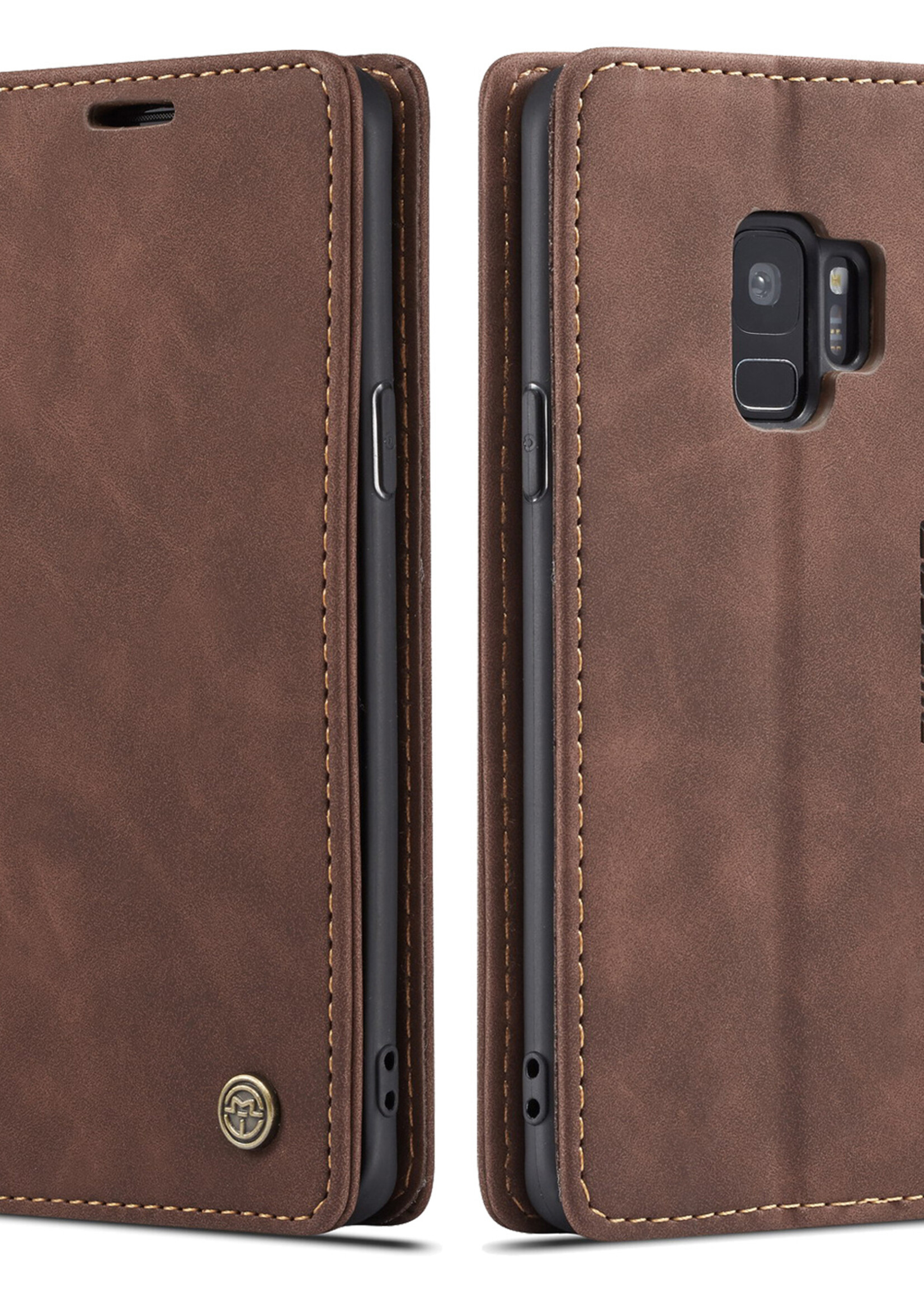 Samsung Coque dépliante Samsung Galaxy S9 Marron