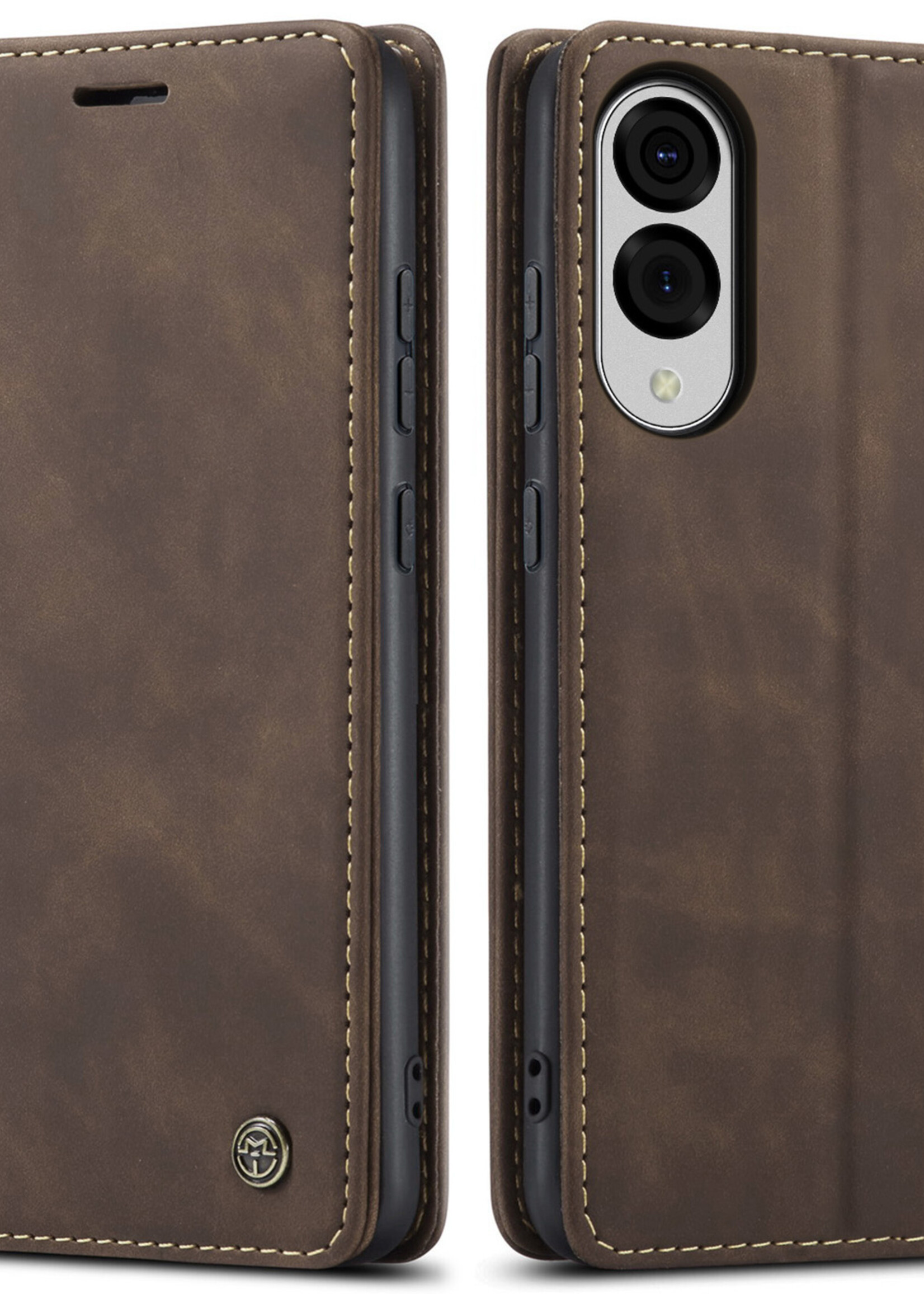 Samsung Coque dépliante Samsung Galaxy S25 Edge Marron
