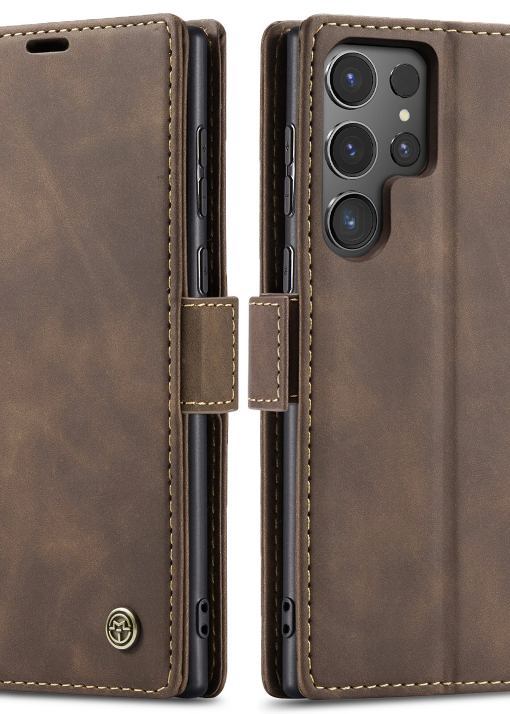 Samsung Coque dépliante Samsung Galaxy S24 Ultra Marron