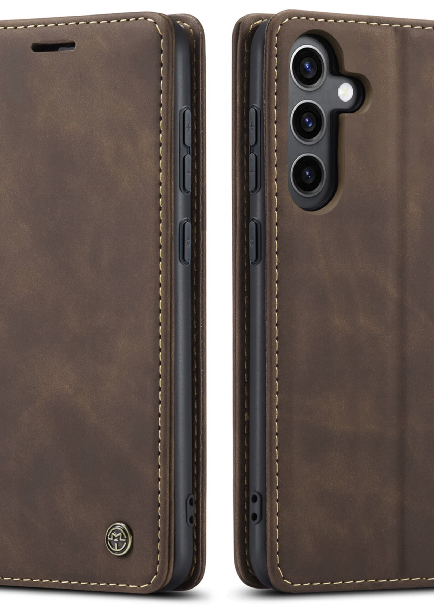 Samsung Coque dépliante Samsung Galaxy S24 FE Marron