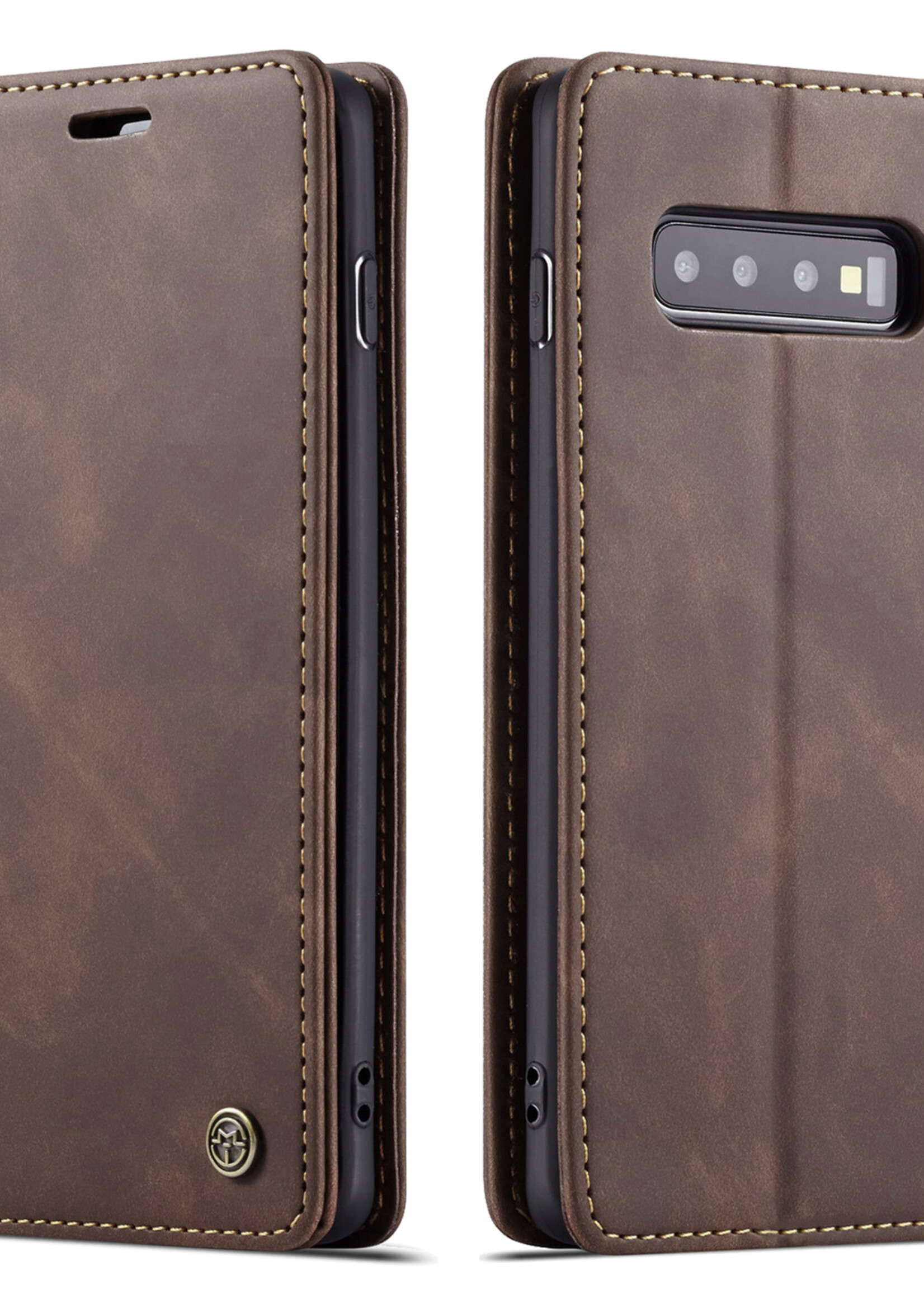 Samsung Coque dépliante Samsung Galaxy S10+ Marron