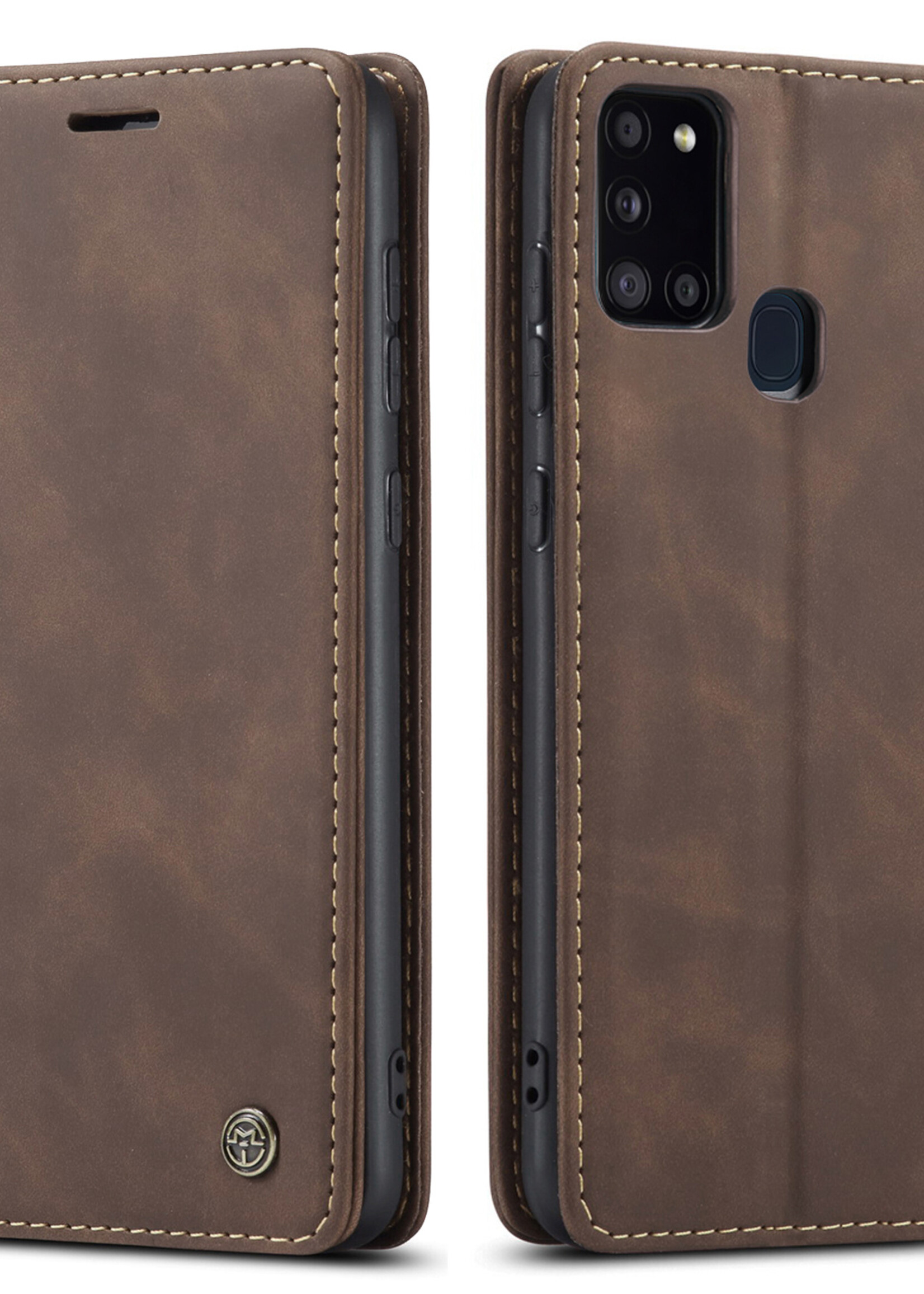 Samsung Coque dépliante Samsung Galaxy A21S / SM-A217 Marron