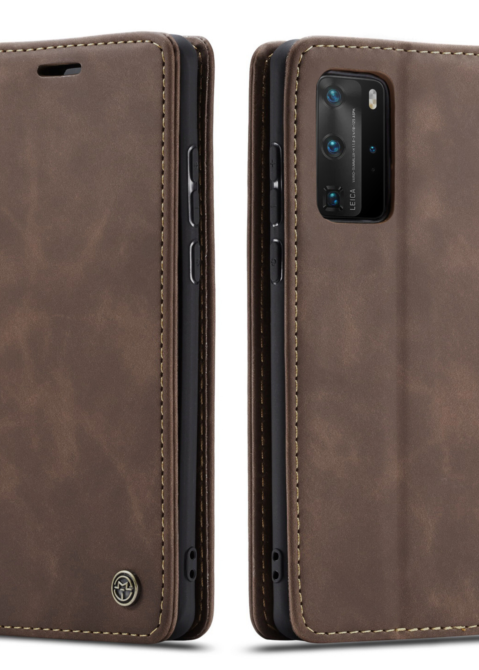 Huawei Coque dépliante Huawei P40 Pro Marron