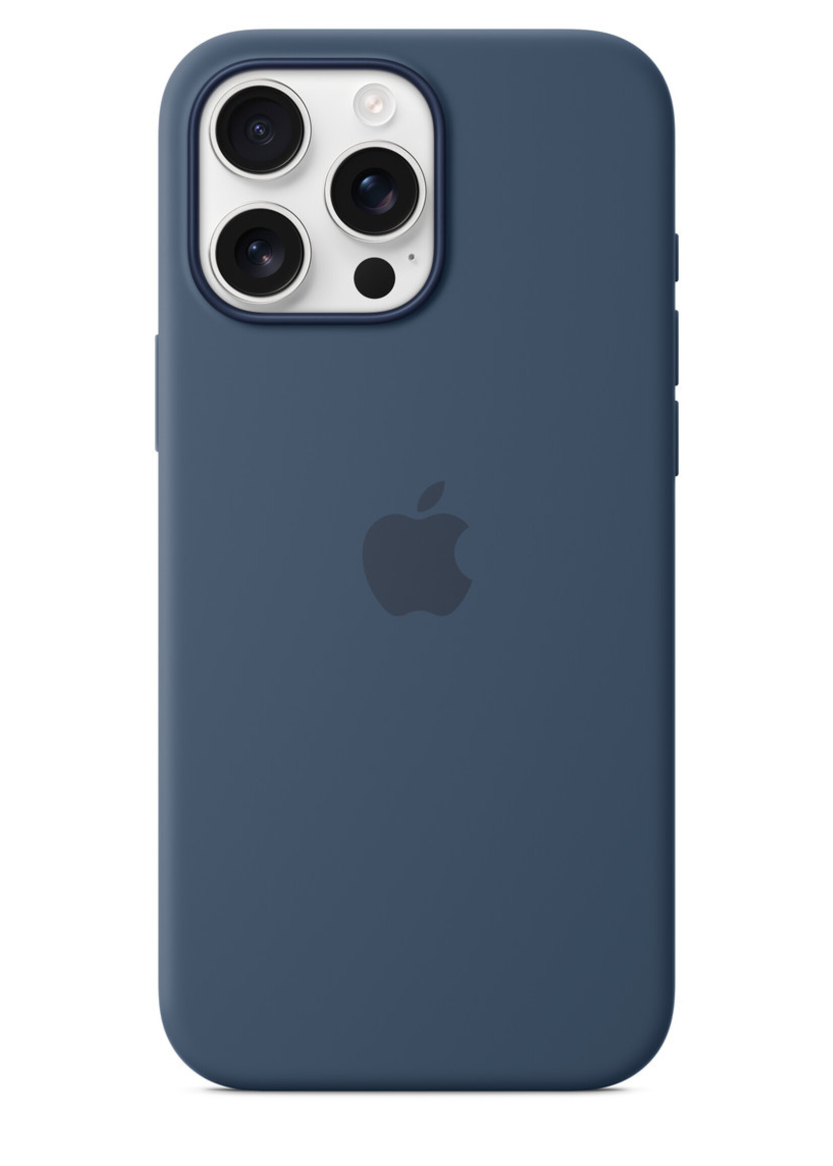 Apple Coque silicone colorée Apple iPhone 16 Pro Max Bleu foncé avec MagSafe