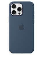 Apple Coque silicone colorée Apple iPhone 16 Pro Bleu foncé avec MagSafe