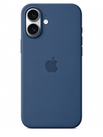 Apple Coque silicone colorée Apple iPhone 16 Plus Bleu foncé avec MagSafe
