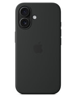 Apple Coque silicone colorée Apple iPhone 16 Noir avec MagSafe